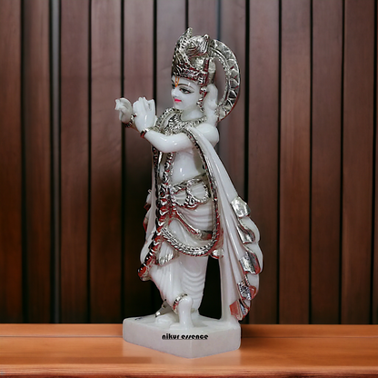 Krishna Standing Marble statue - 18 inches