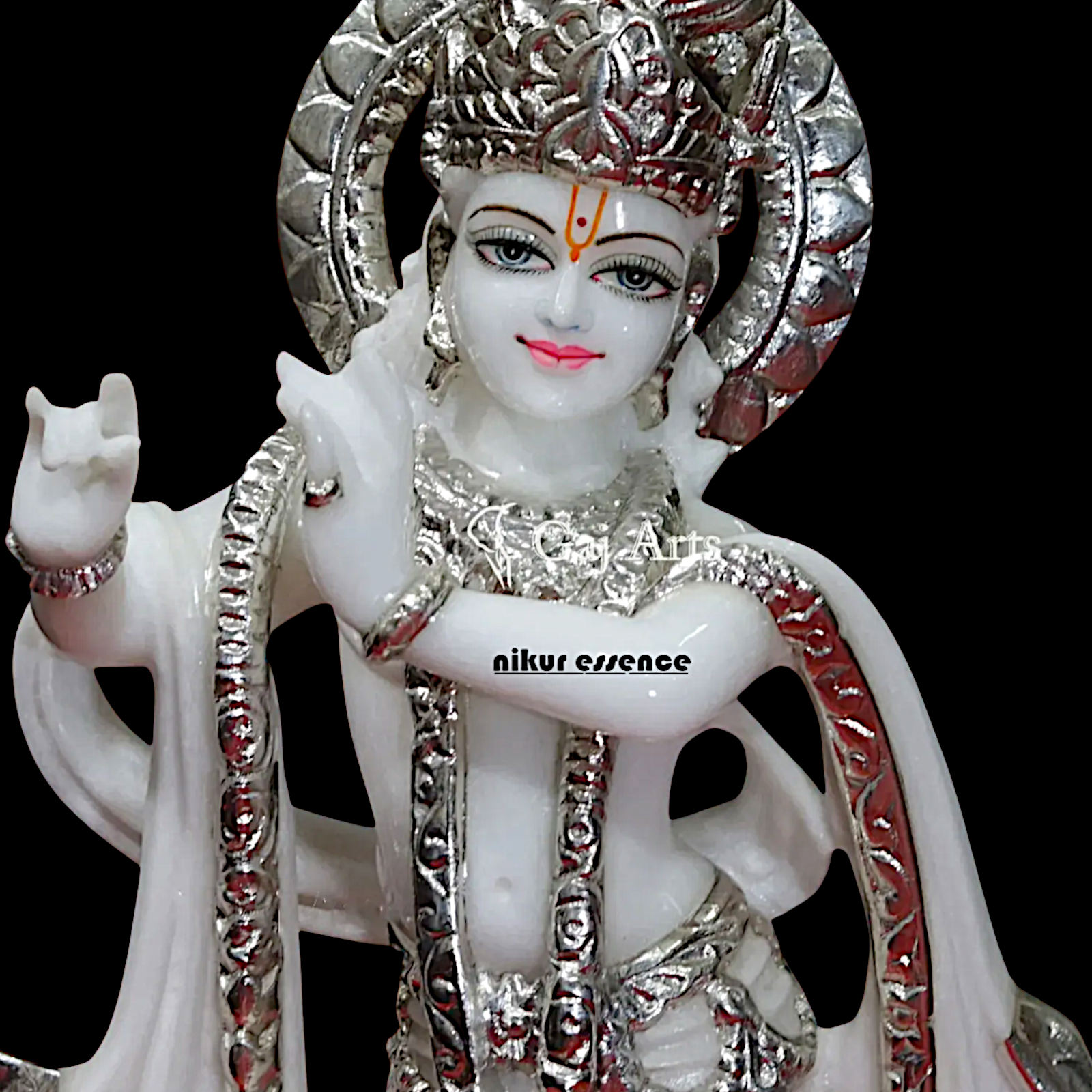 Krishna Standing Marble statue - 18 inches