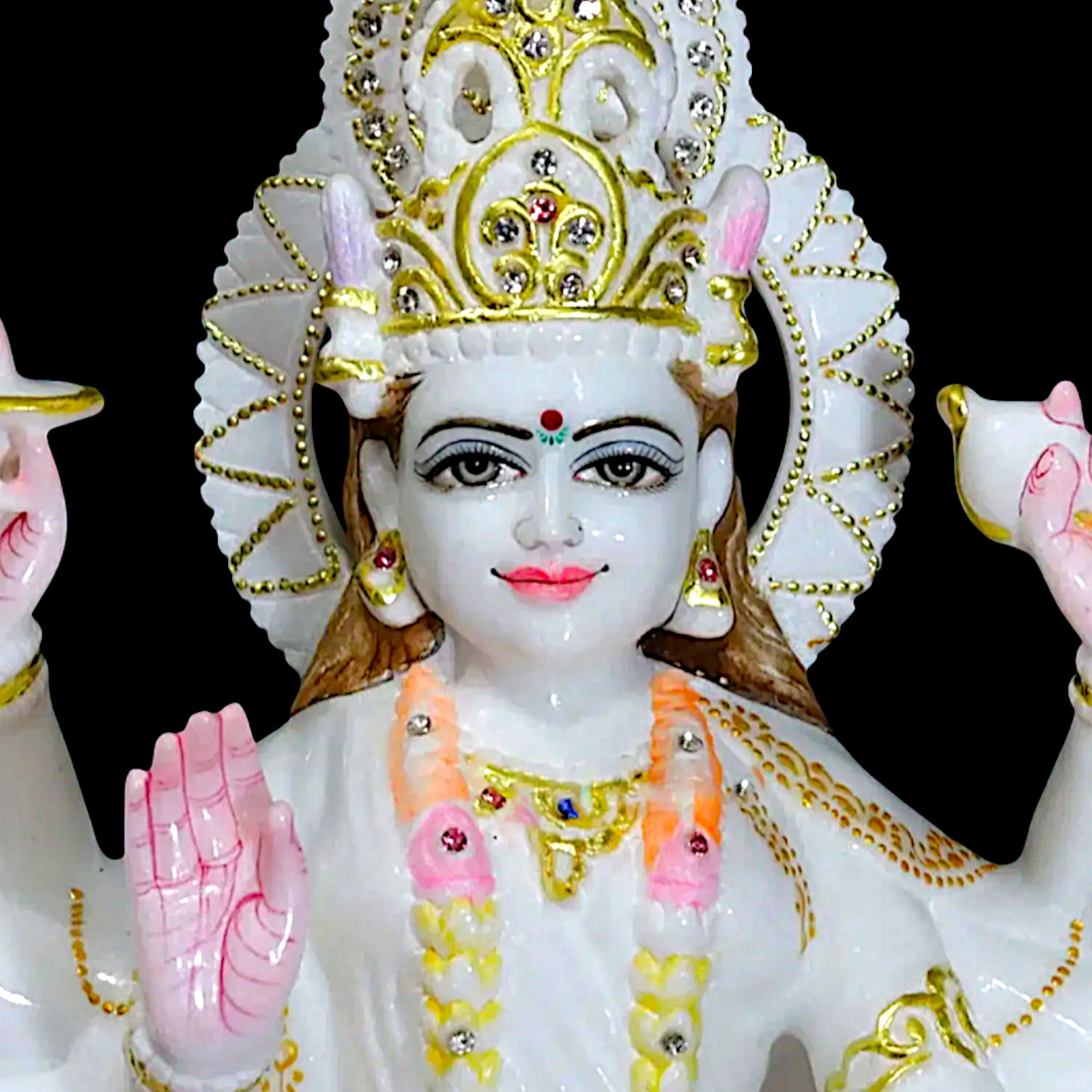 Marble Durga Sherawali Mata statue - 18 inches