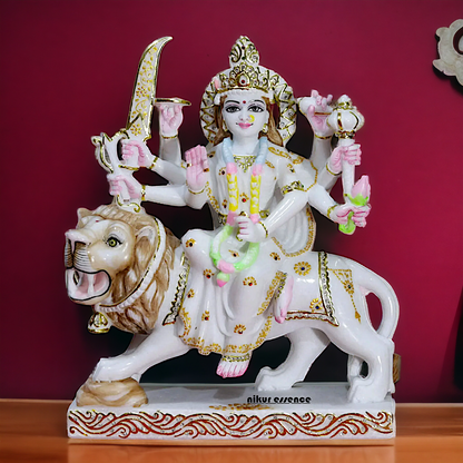 Sherawali Maa Durga Marble idol - 18 inches