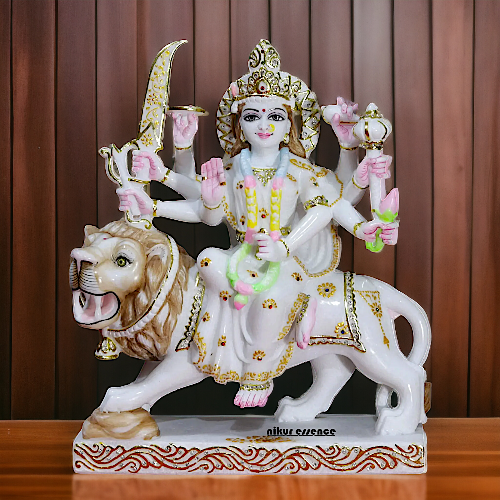 Sherawali Maa Durga Marble idol - 18 inches