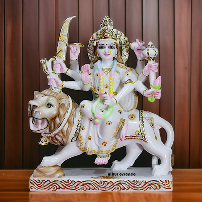 Sherawali Maa Durga Marble idol - 18 inches