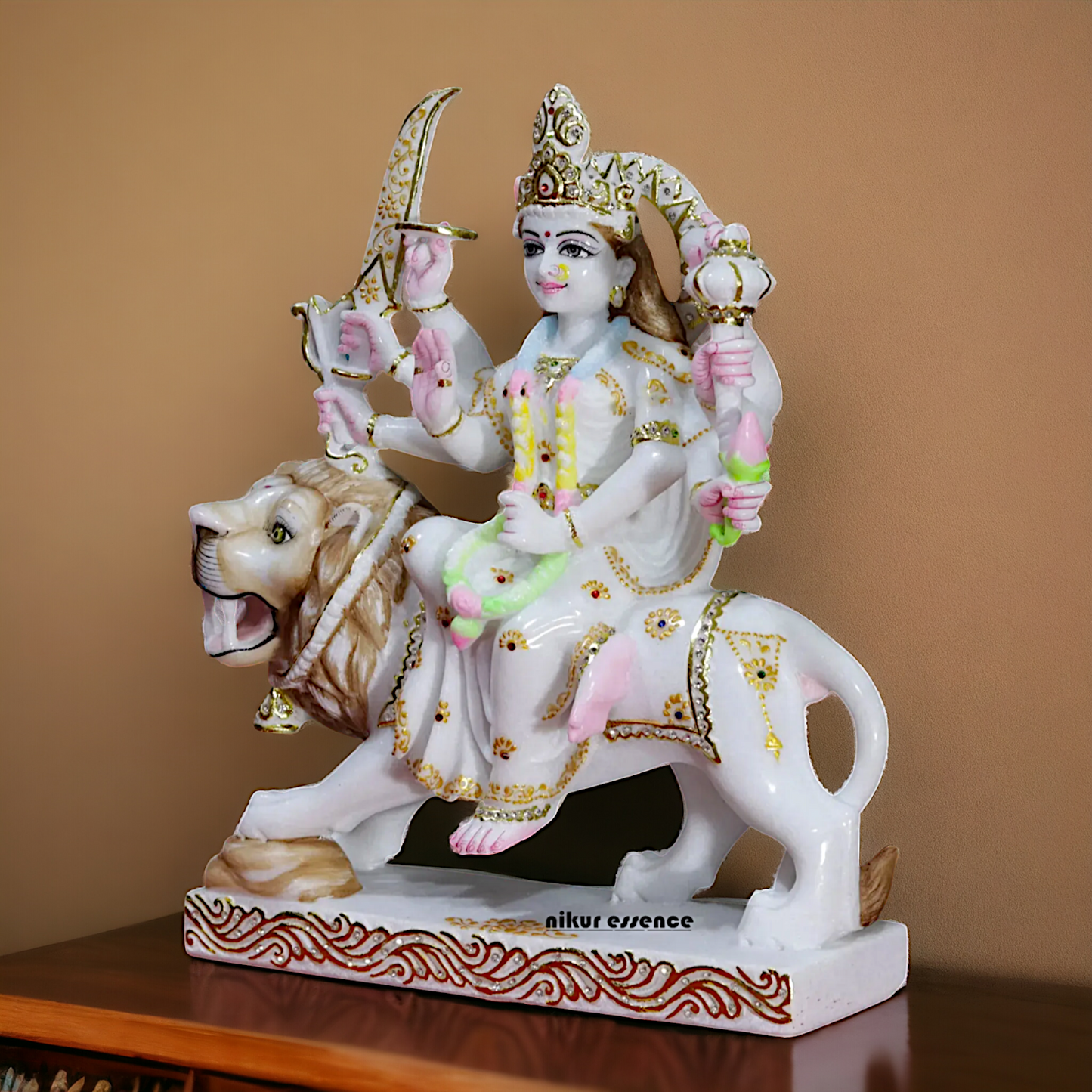 Sherawali Maa Durga Marble idol - 18 inches