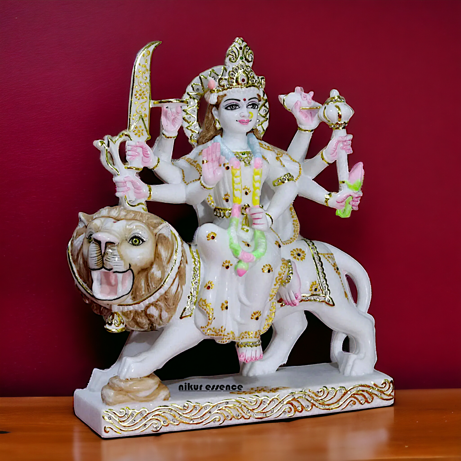 Sherawali Maa Durga Marble idol - 18 inches