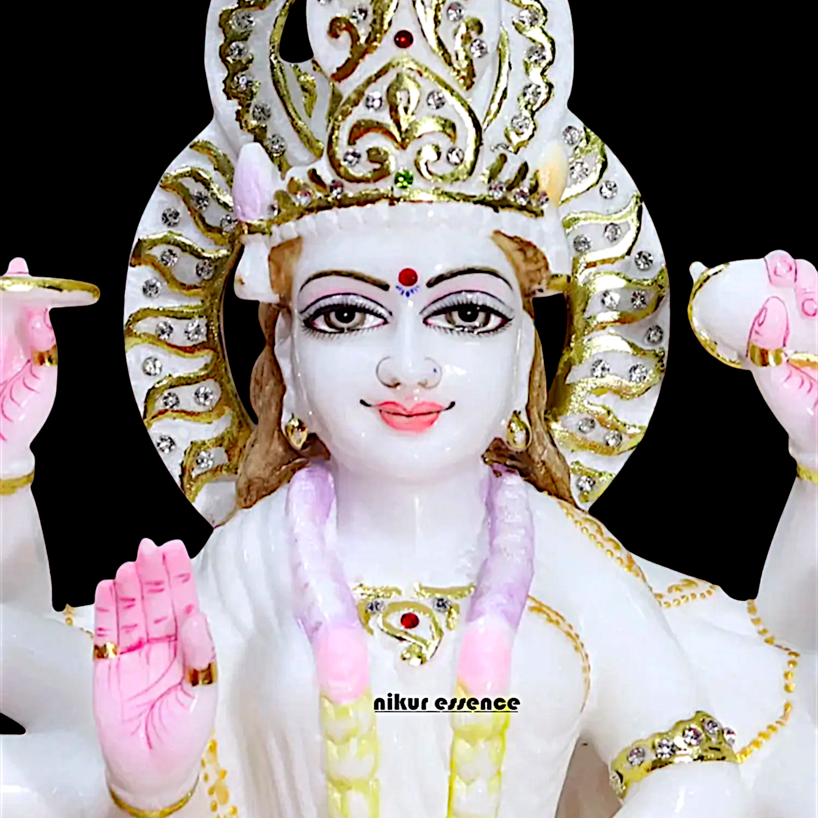 Marble Sherawali Maa Durga beautiful idol - 18 inches