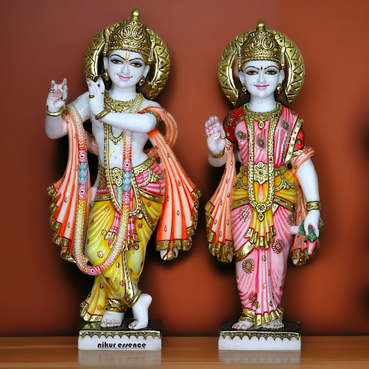 Radha Krishna Standing Marble statue - 30 inches