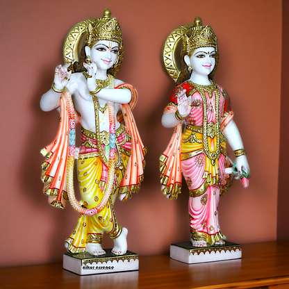 Radha Krishna Standing Marble statue - 30 inches