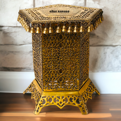 Pooja chowki table with stand Brass - 22 inches