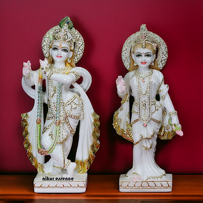 Radha and Krishna Standing Marble - 18 Inches