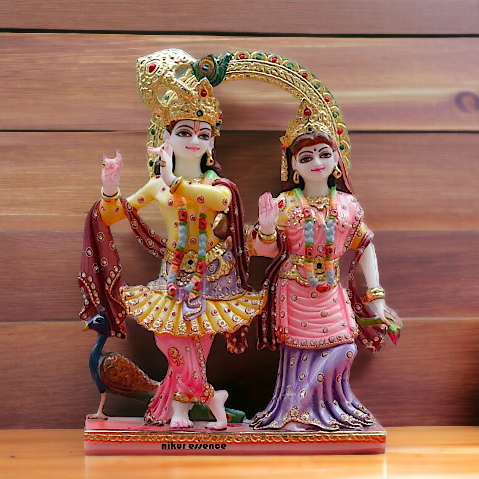 Radharani krishna marble idol - 15 Inches