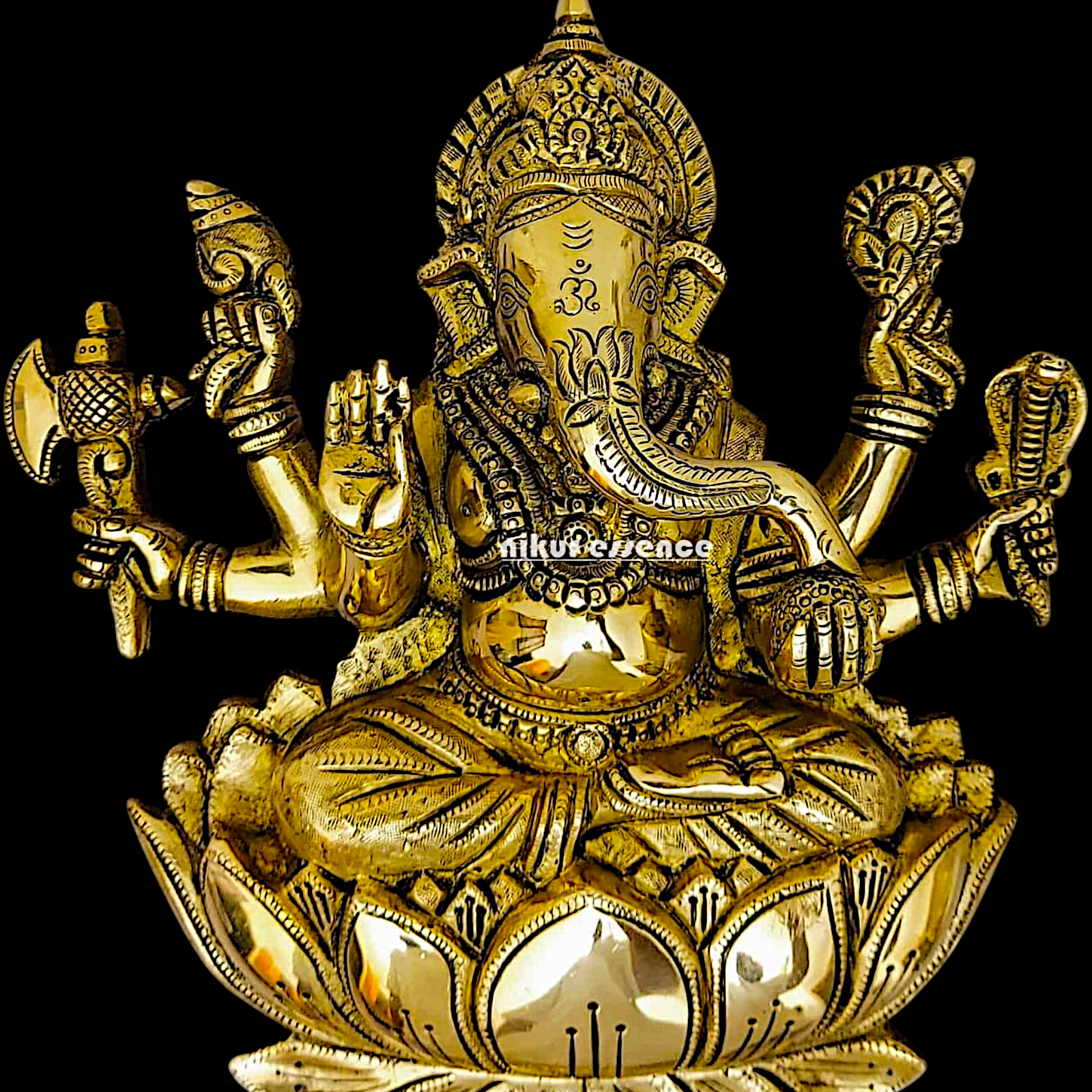 Ganesha wall hanging Brass Idol - 13 inches