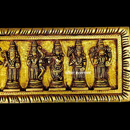 Brass Dashavtar wall hanging Idol - 4 inches