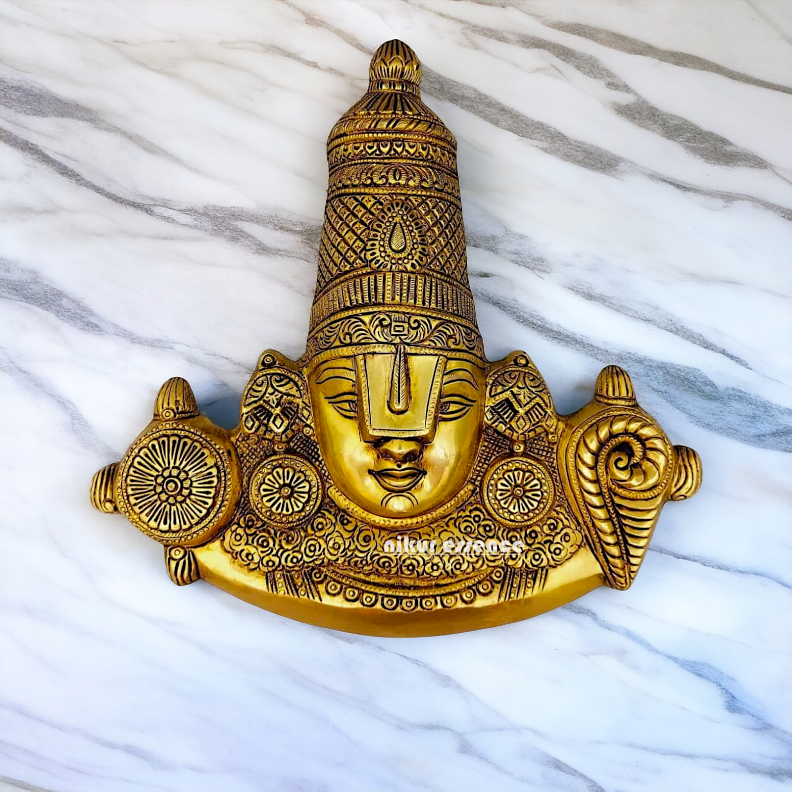 Brass Balaji wall hanging statue - 14.5 inches