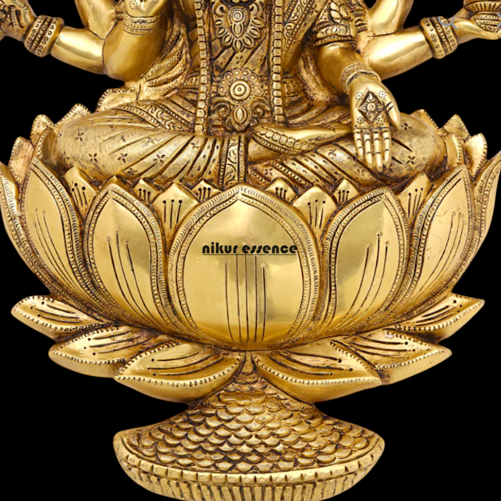 Ganesha Lakshmi pure Brass Wall hanging idol - 19 Inches