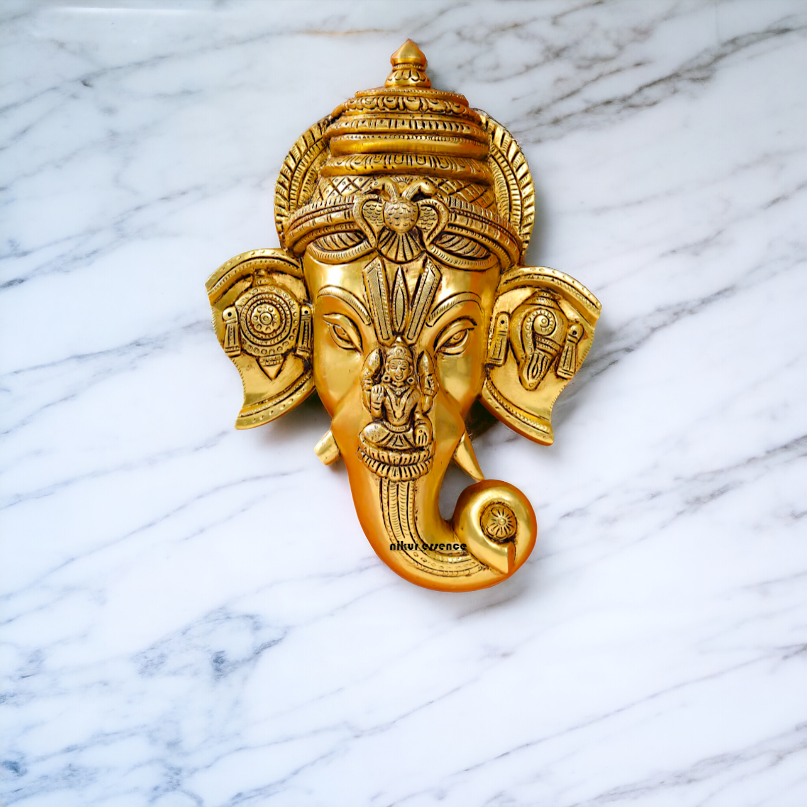 Brass Ganesha Ganpati wall hanging Plate - 12.5 Inches