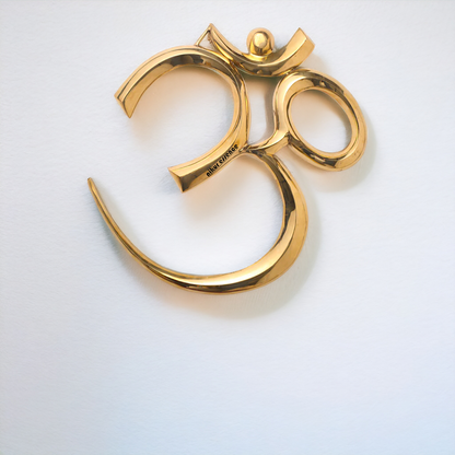 Solid Brass Om Symbol wall hanging Plate - 19 Inches