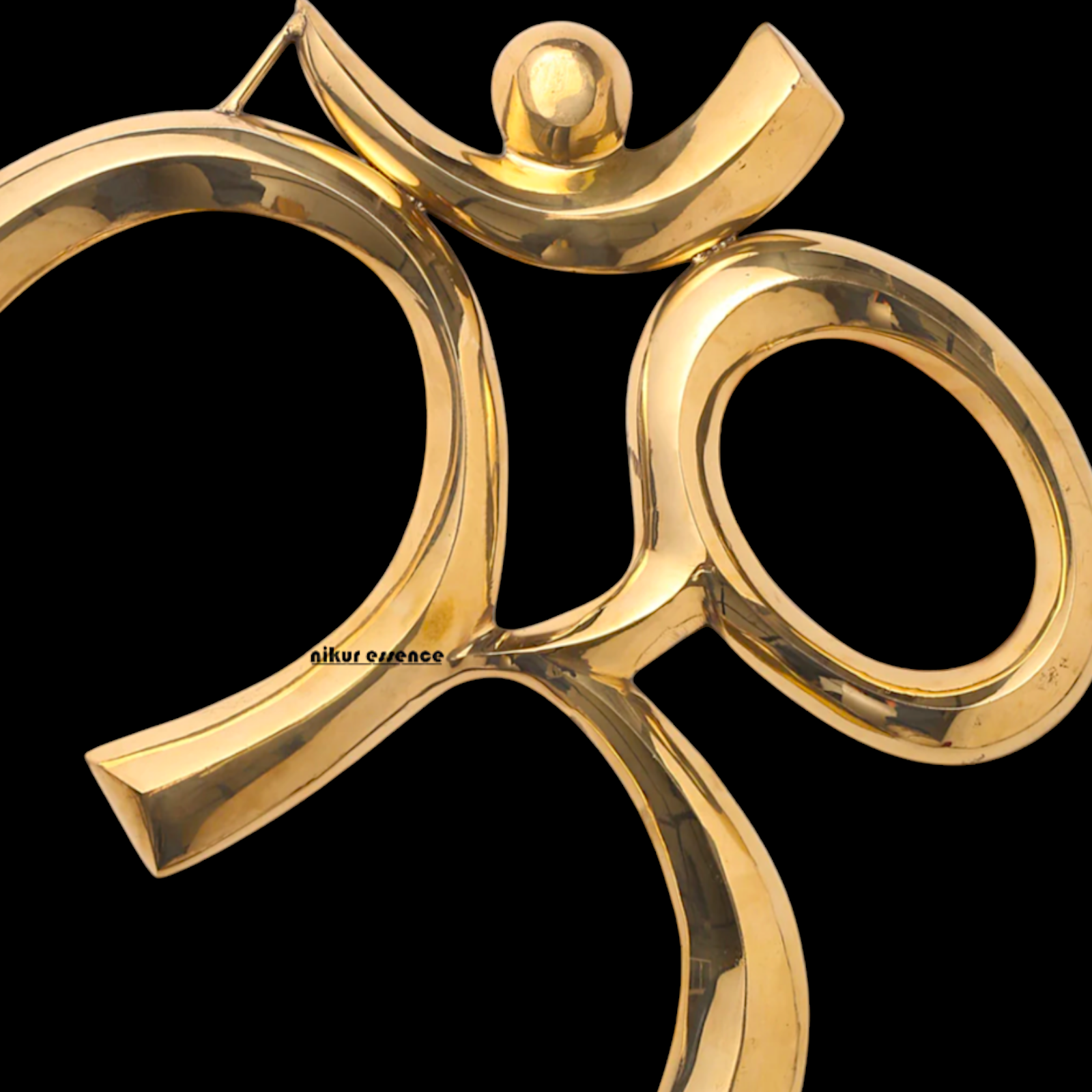 Solid Brass Om Symbol wall hanging Plate - 19 Inches