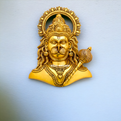 Big Hanuman ji decor Brass wall hanging plate idol- 14 inches