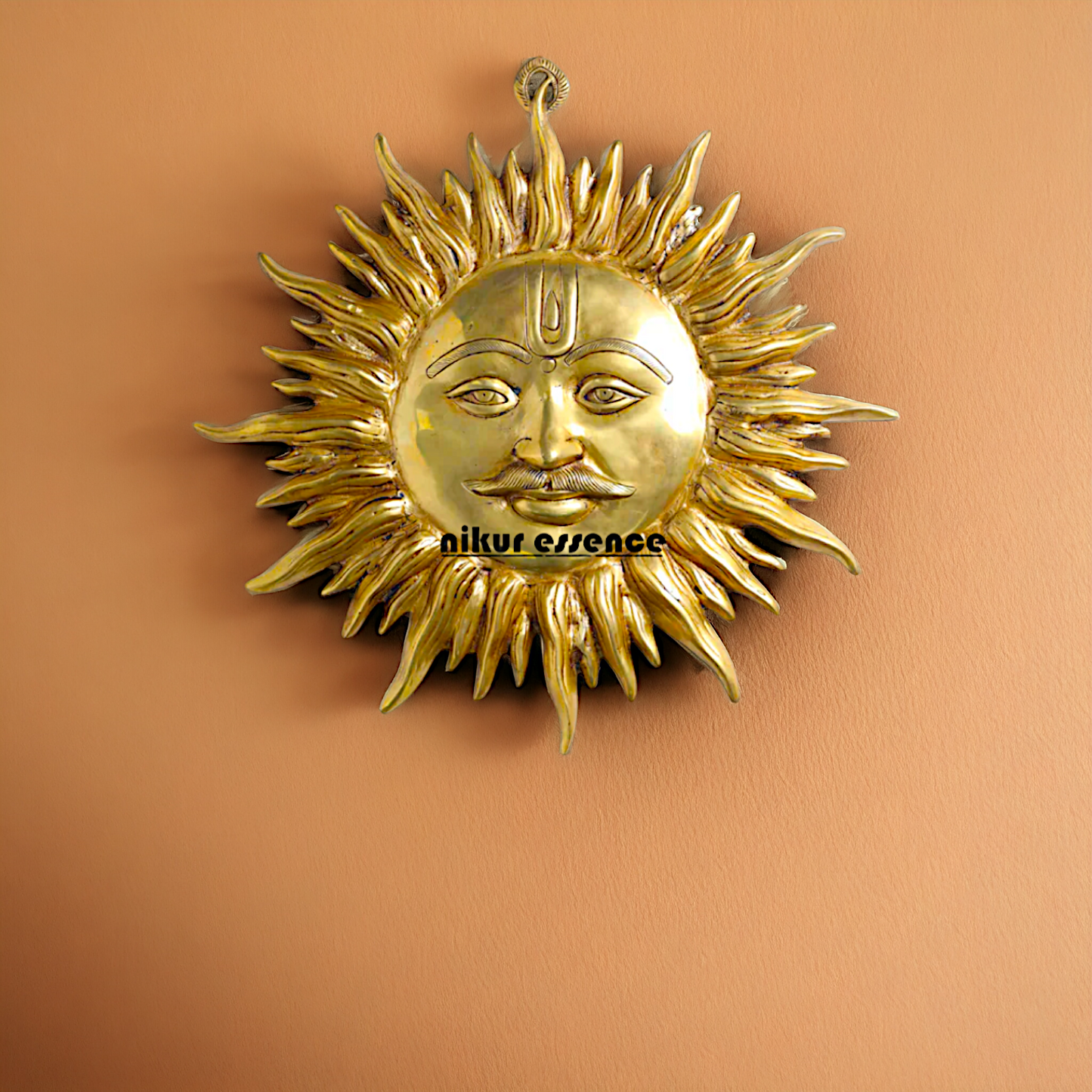 Sun face decor Pure Brass wall hanging plate idol- 19.5 inches