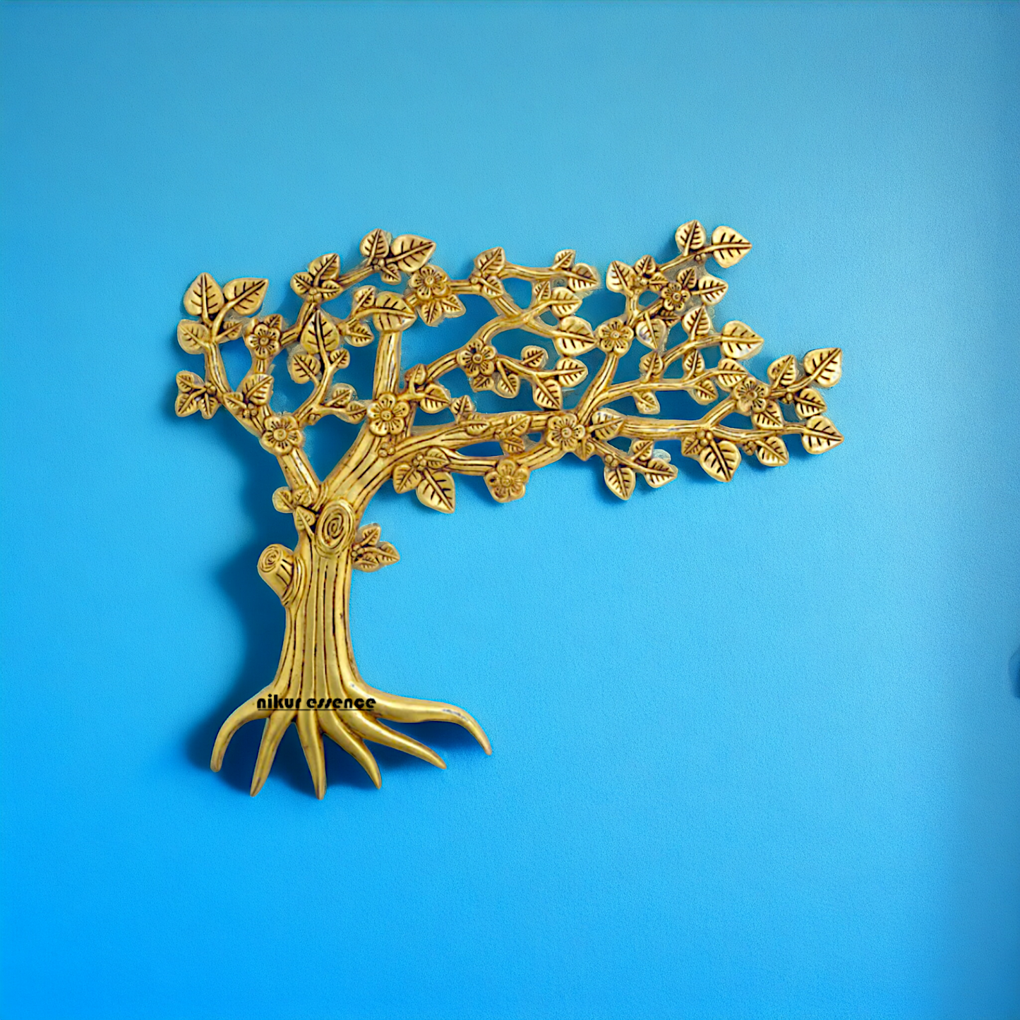 Kalpvriksha Tree Brass wall hanging plate - 19 Inches