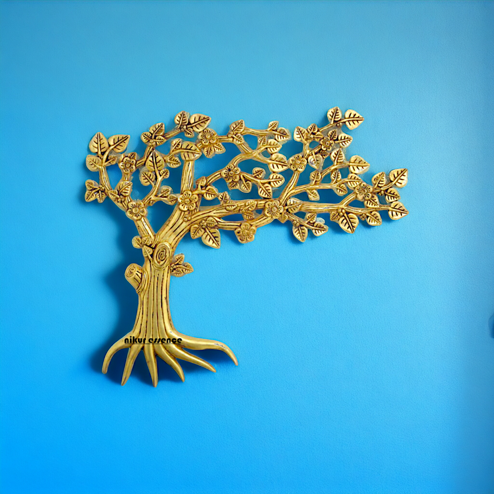 Kalpvriksha Tree Brass wall hanging plate - 19 Inches