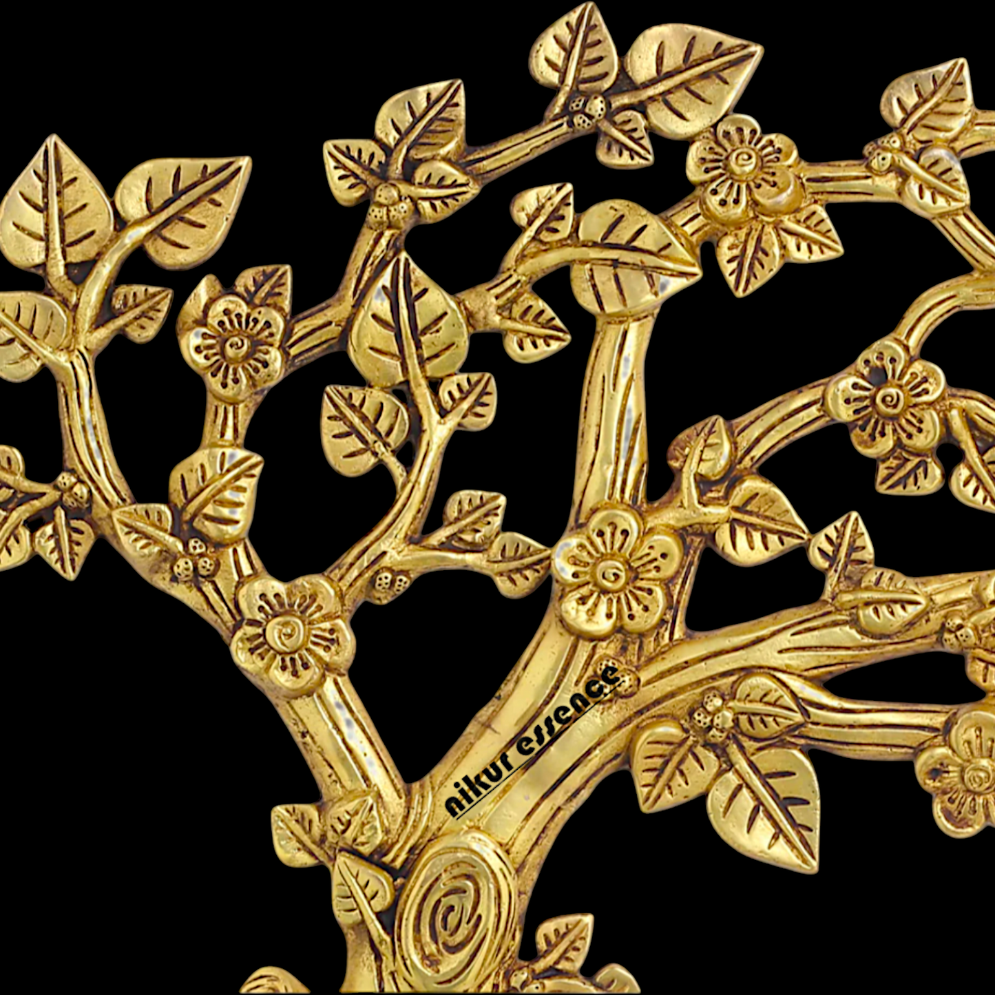 Kalpvriksha Tree Brass wall hanging plate - 19 Inches