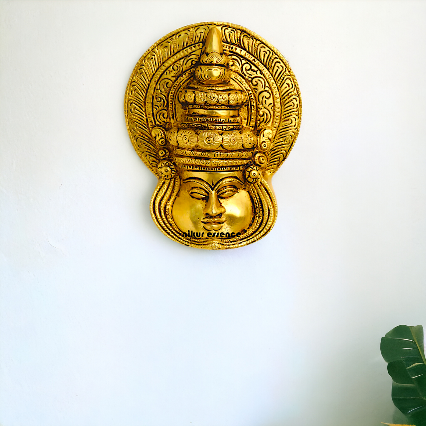 Solid Brass kathakali wall Hanging plate - 5.5 Inches