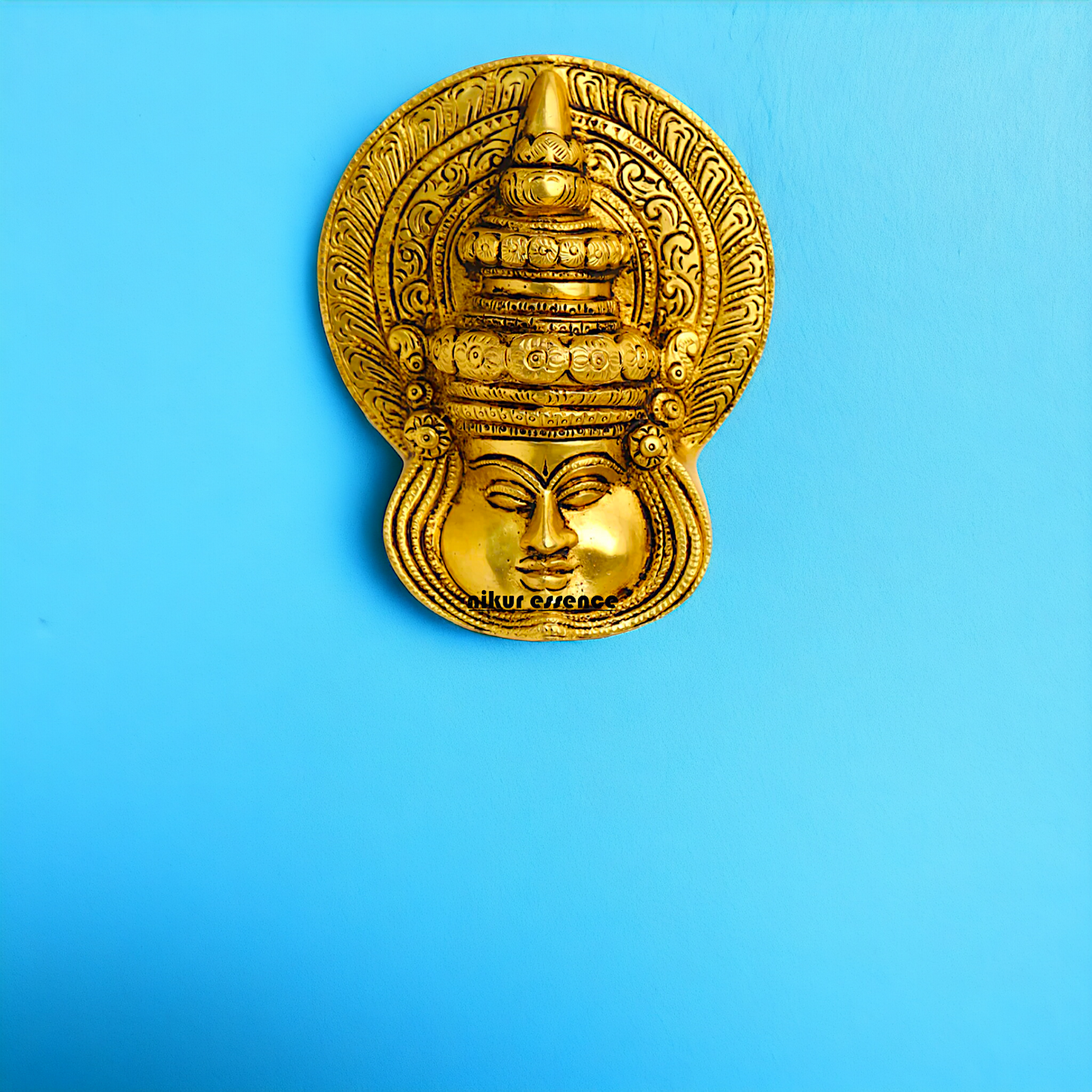 Solid Brass kathakali wall Hanging plate - 5.5 Inches