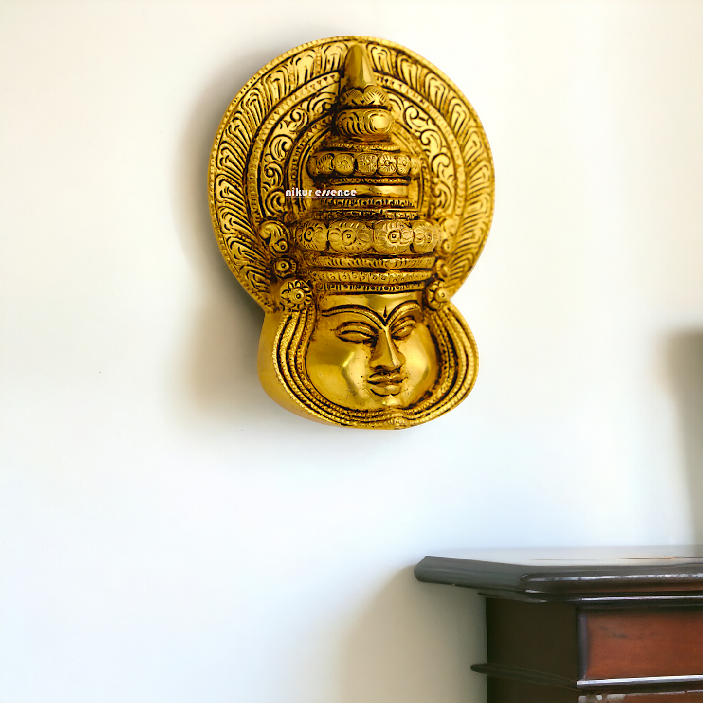 Solid Brass kathakali wall Hanging plate - 5.5 Inches