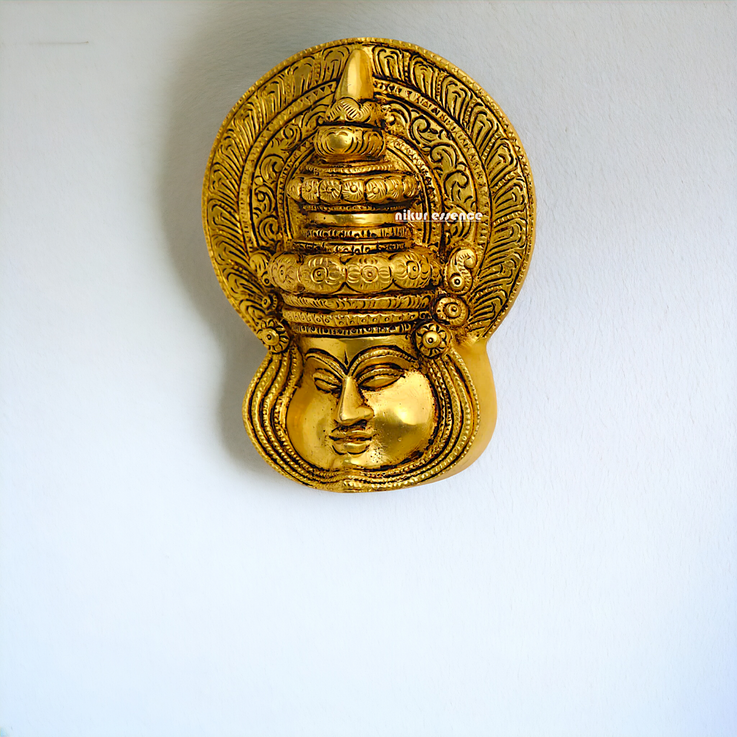 Solid Brass kathakali wall Hanging plate - 5.5 Inches