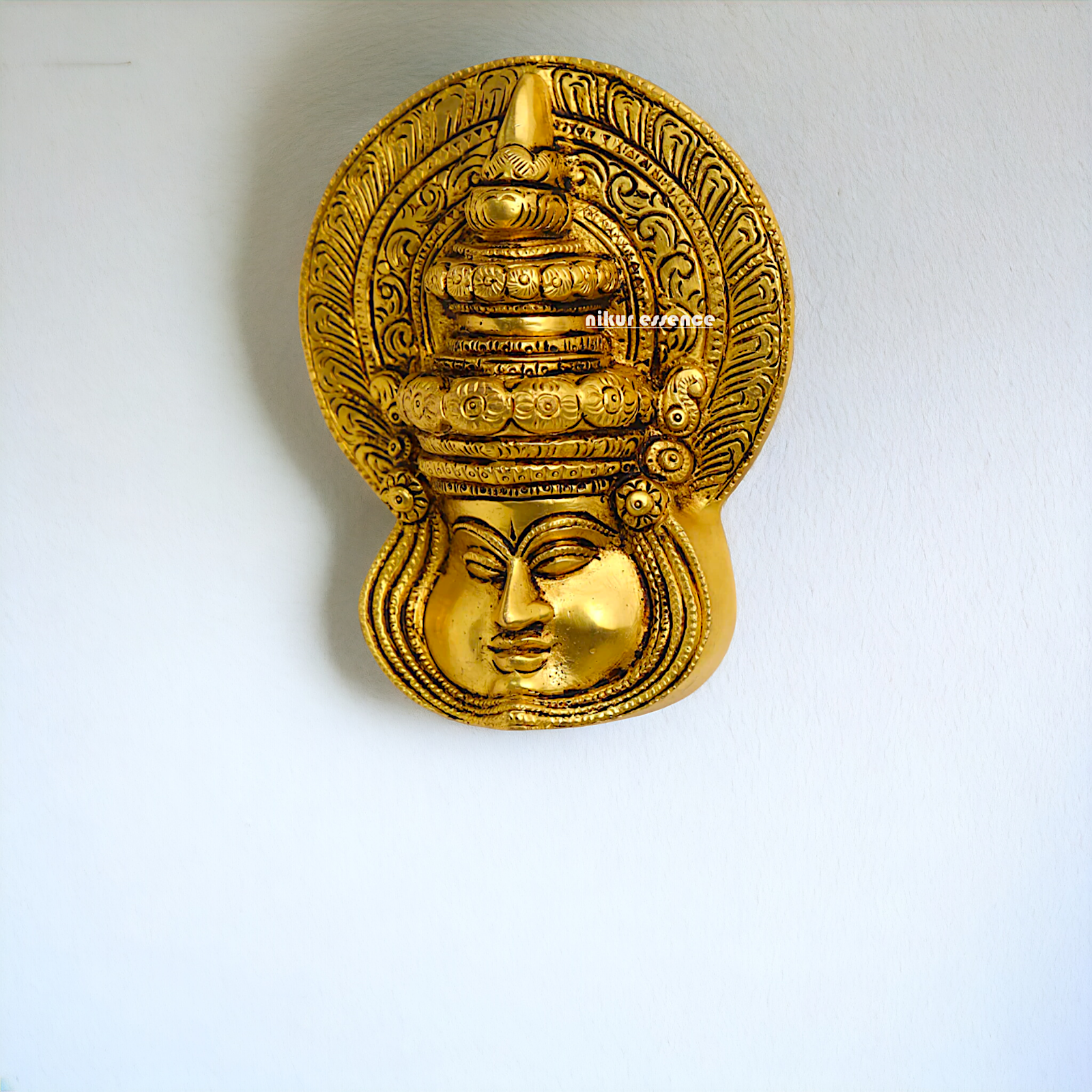 Solid Brass kathakali wall Hanging plate - 5.5 Inches