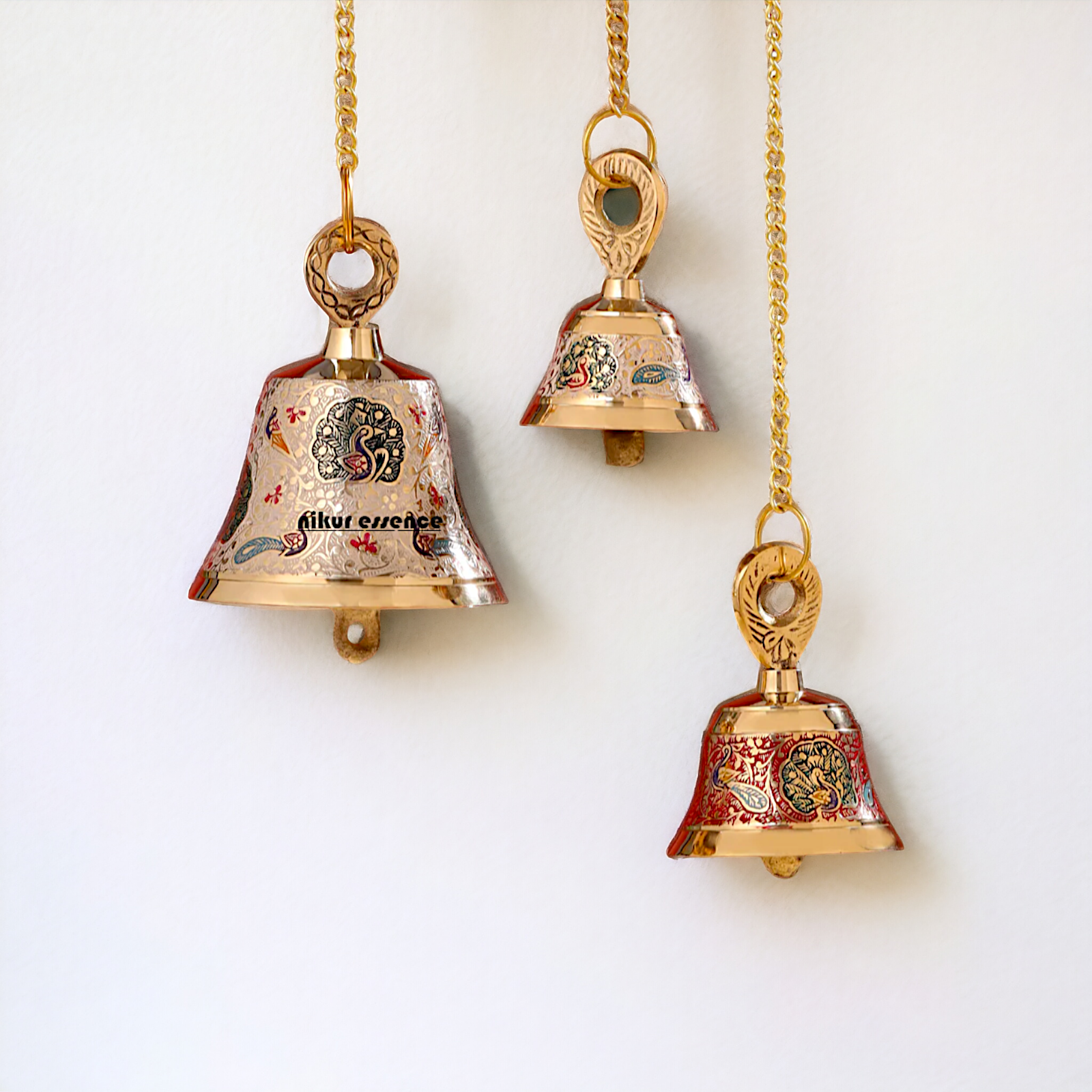 Brass Pooja Bell decorative wall Hanging - 17 Inches