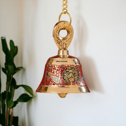 Brass Pooja Bell decorative wall Hanging - 17 Inches