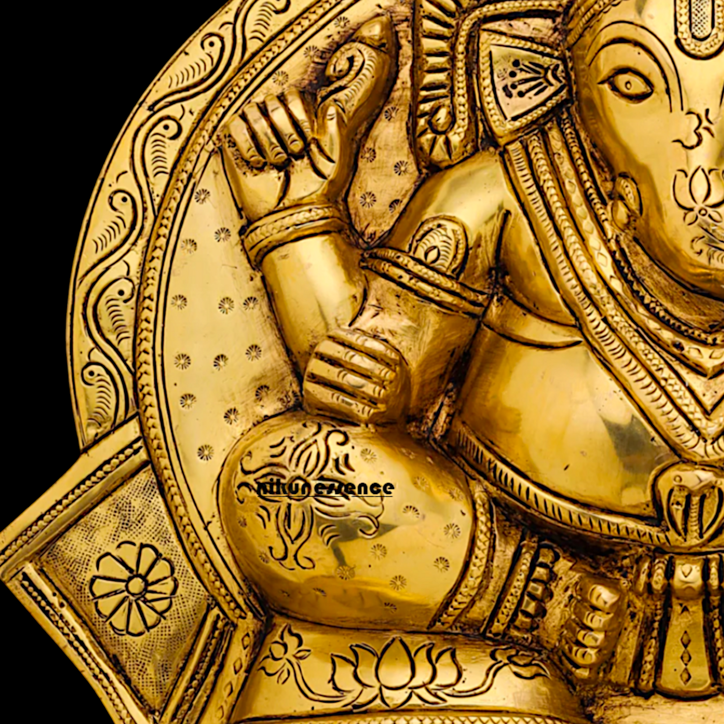 Brass Ganesha beautiful wall Hanging plate - 11.5 Inches