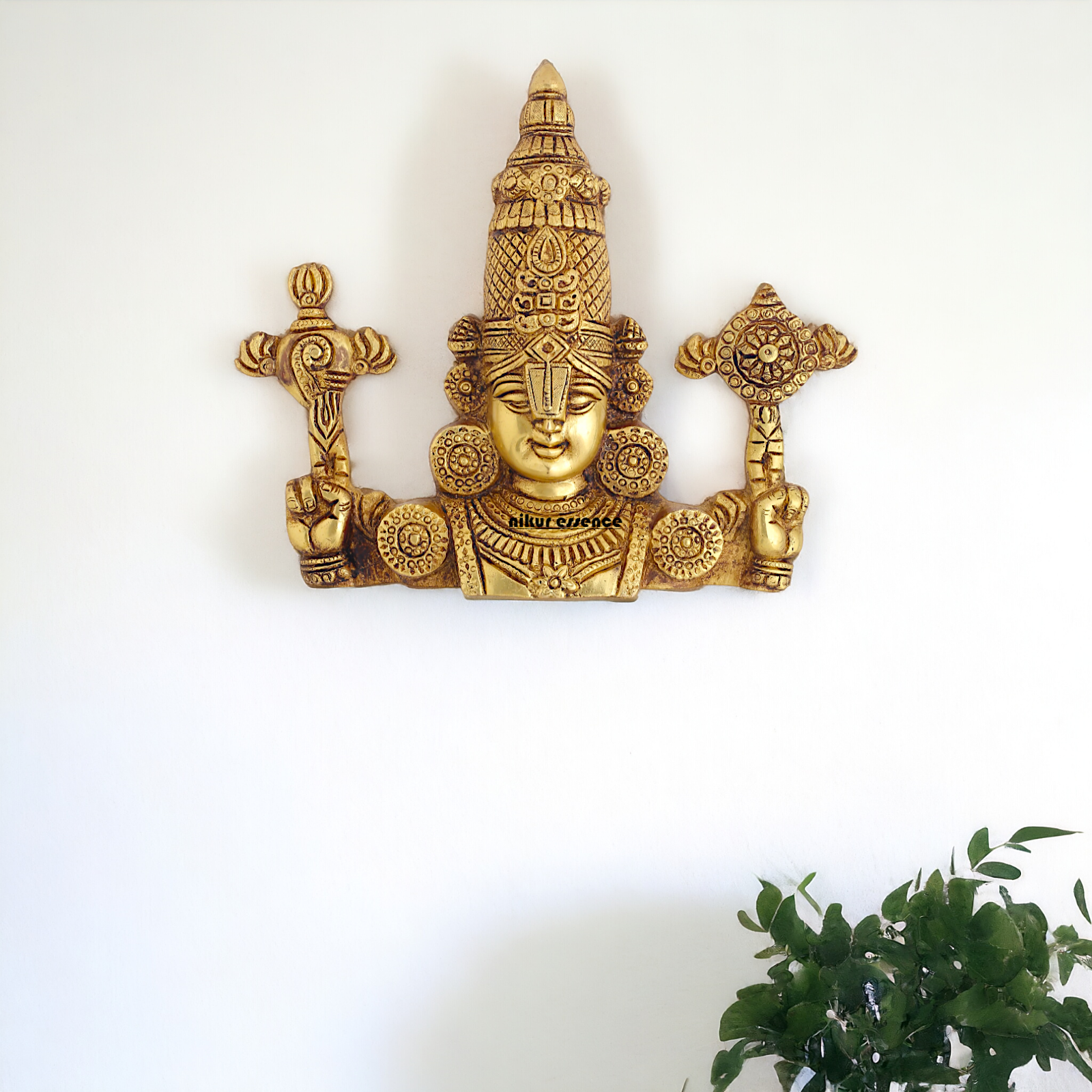 Pure Brass Tirupati Balaji Hanging plate - 9 Inches