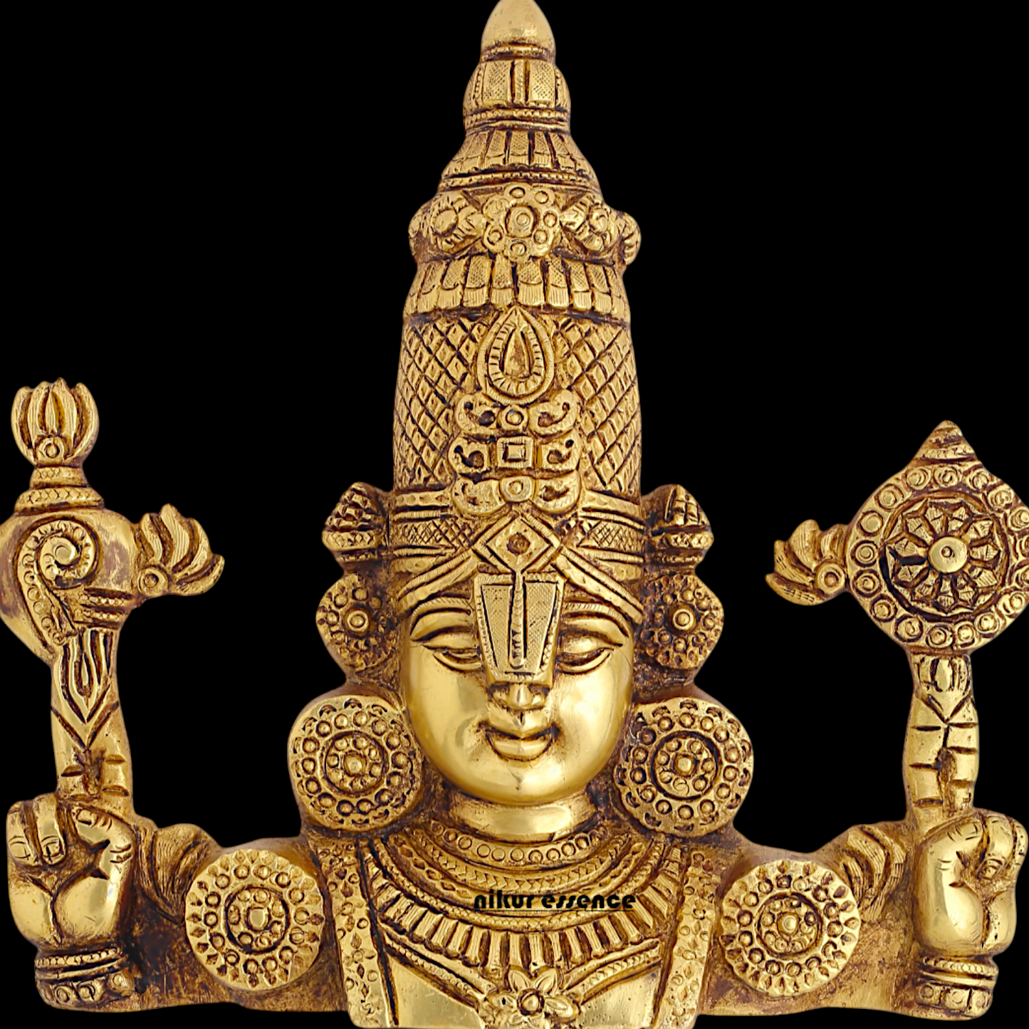 Pure Brass Tirupati Balaji Hanging plate - 9 Inches