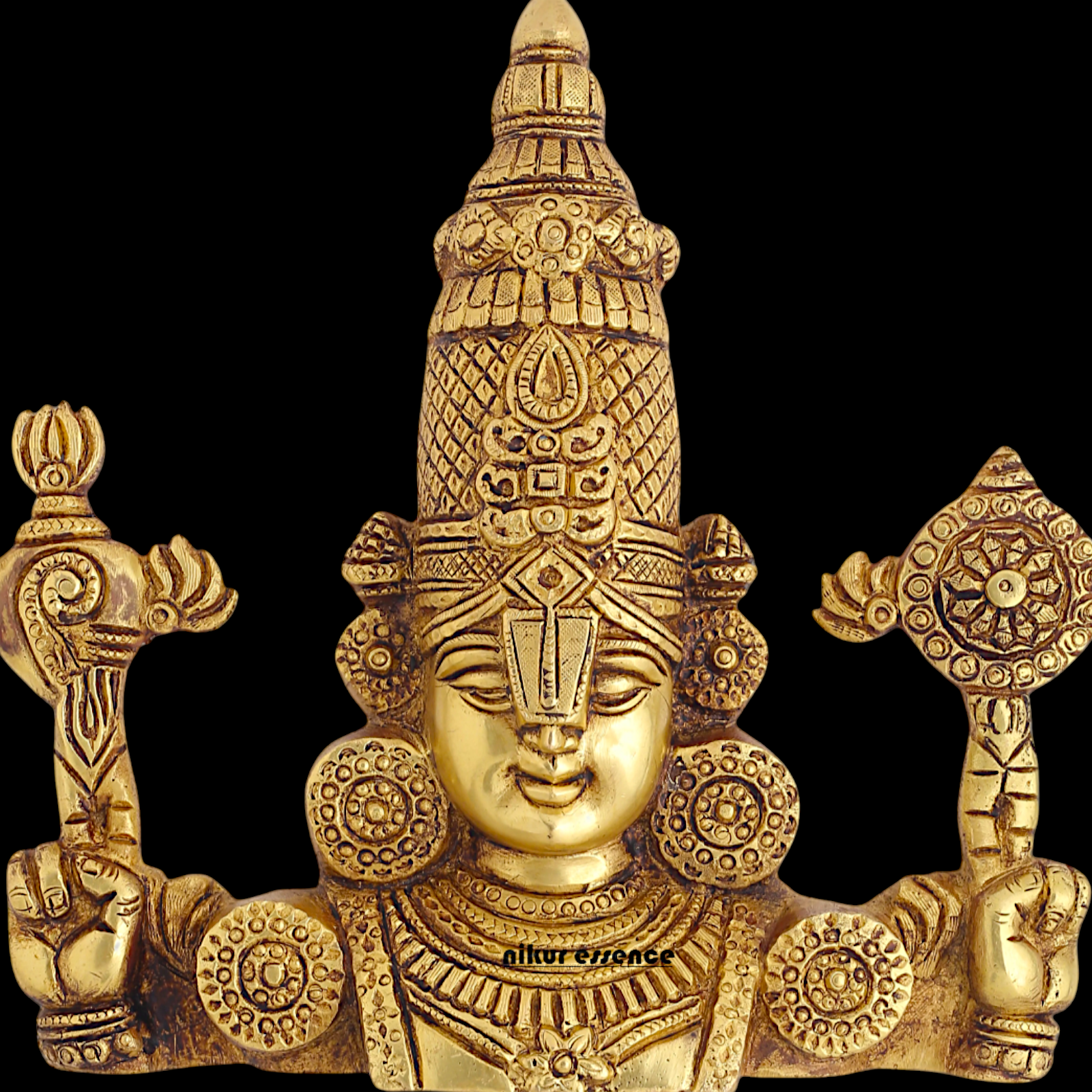 Pure Brass Tirupati Balaji Hanging plate - 9 Inches