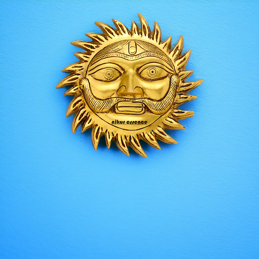 Pure Brass Sun wall Hanging - 7 Inches