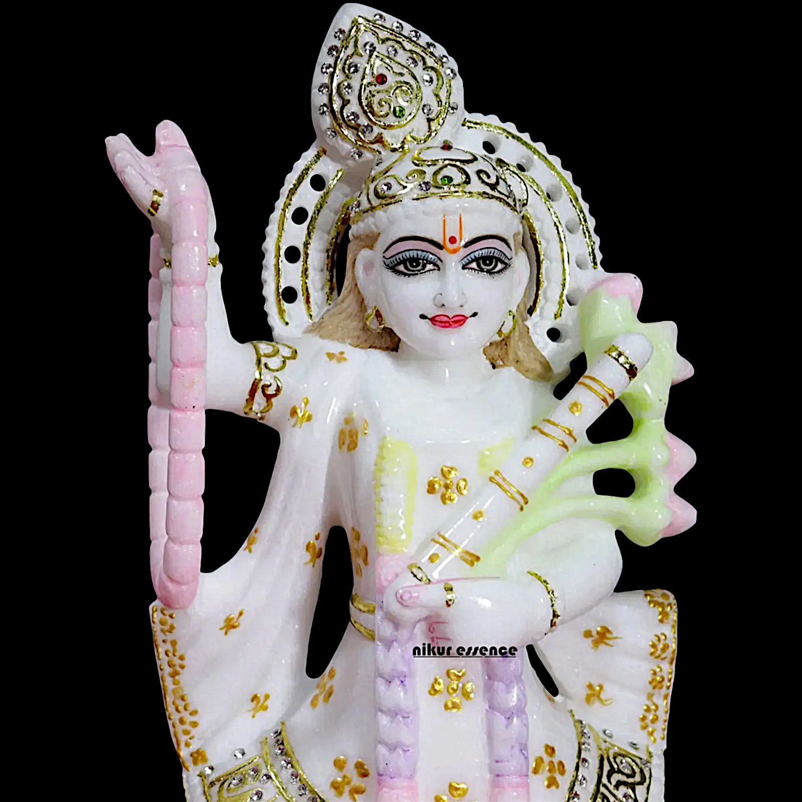 Marble Yamuna ji And Mahaprabhu statue - 15 Inches