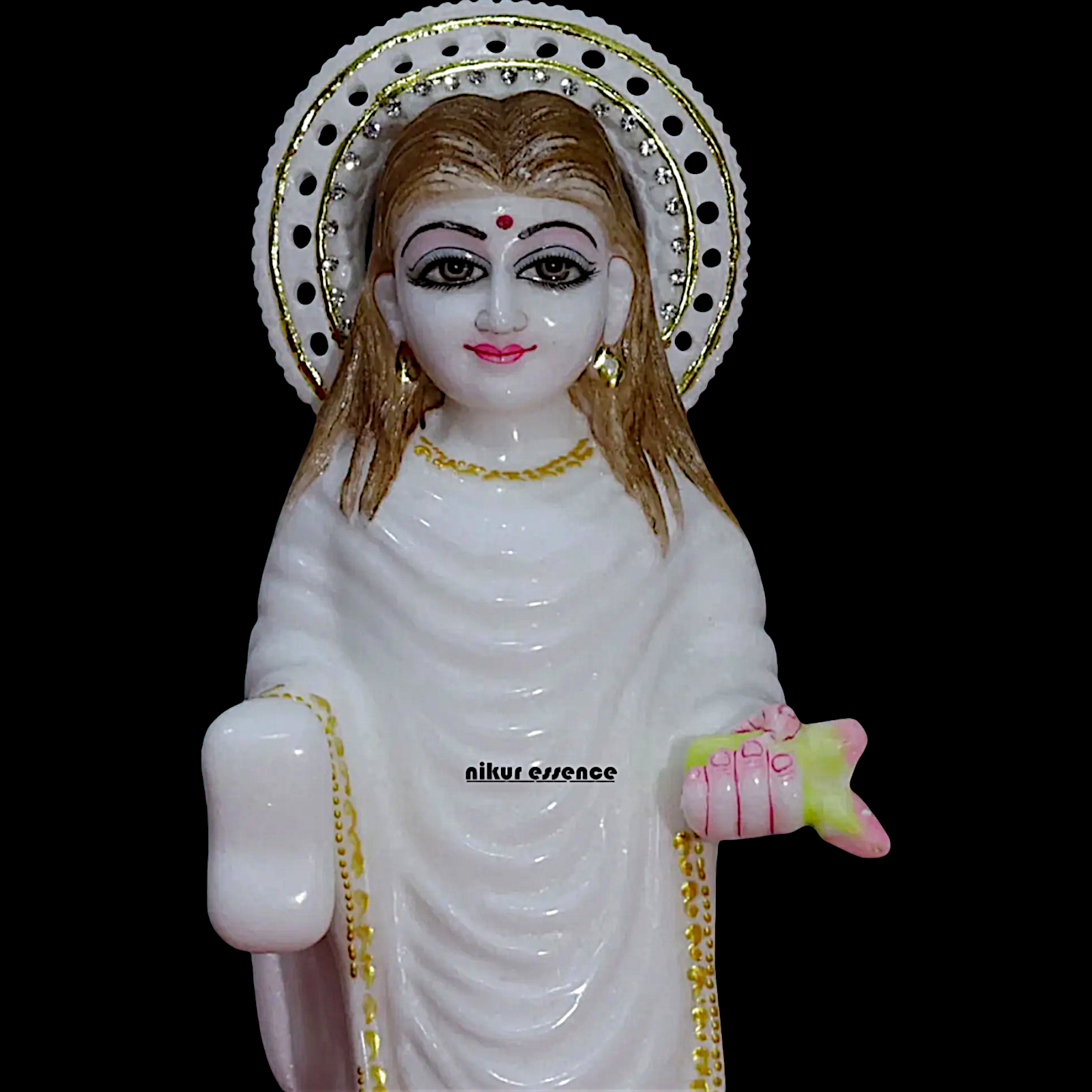 Yamuna Devi with Mahaprabhu beautiful Marble idol - 15 Inches