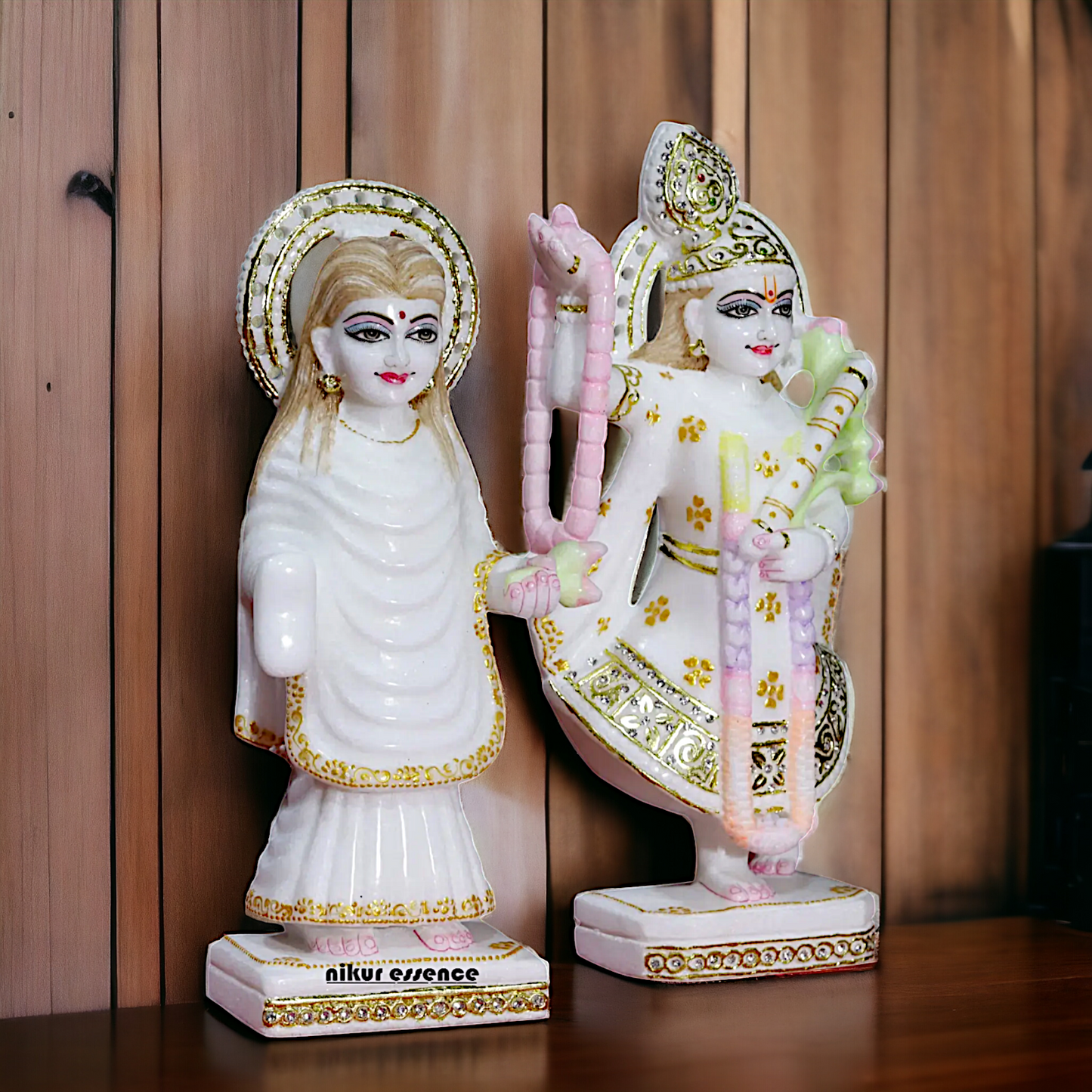 Yamuna Devi with Mahaprabhu beautiful Marble idol - 15 Inches