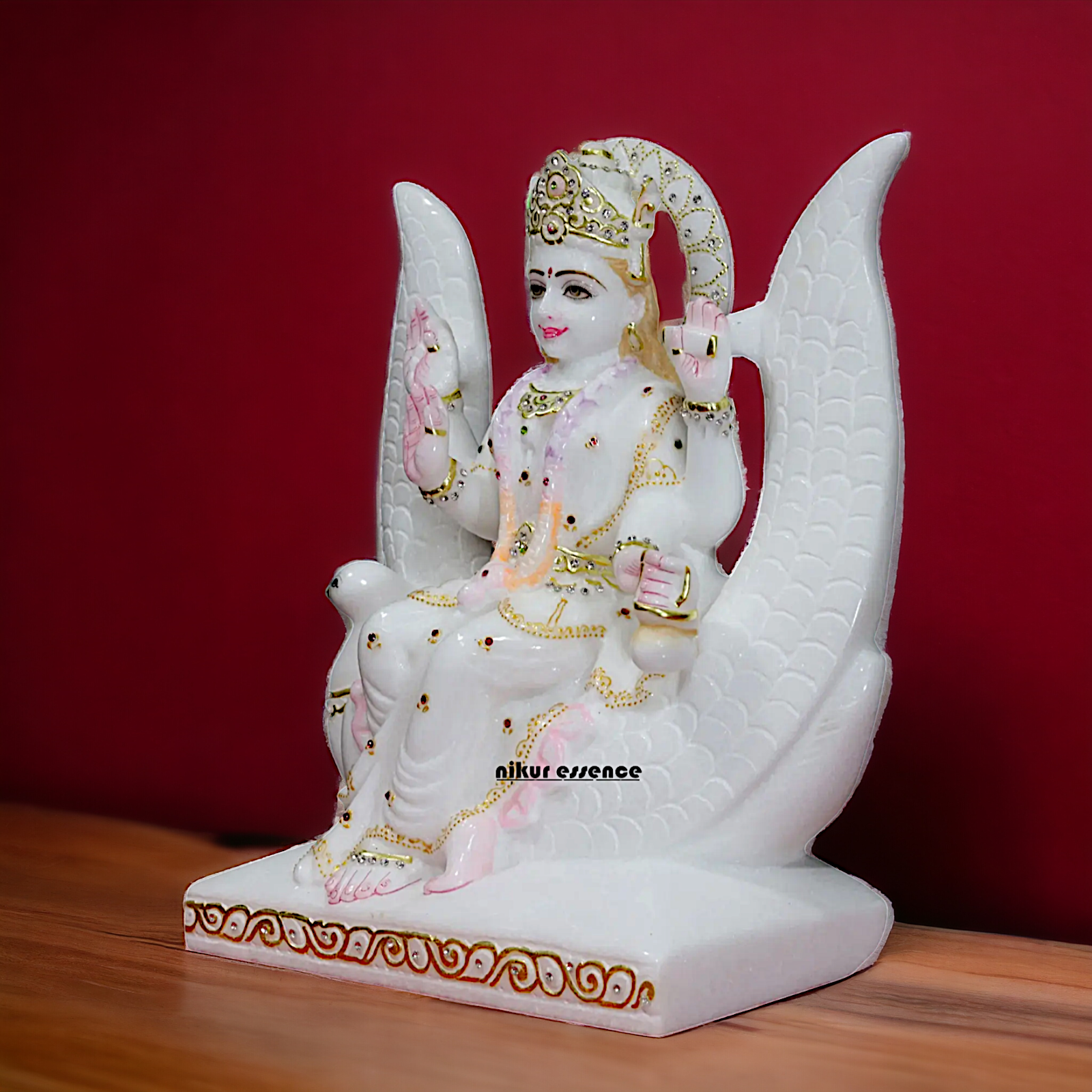 Brahmani Maa with Four hands Marble statue - 15 Inches