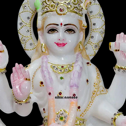 Brahmani Maa with Four hands Marble statue - 15 Inches