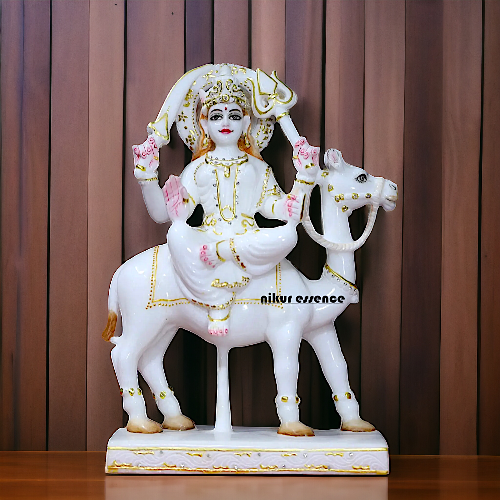 Chaturbhuj pure Marble idol - 15 inches