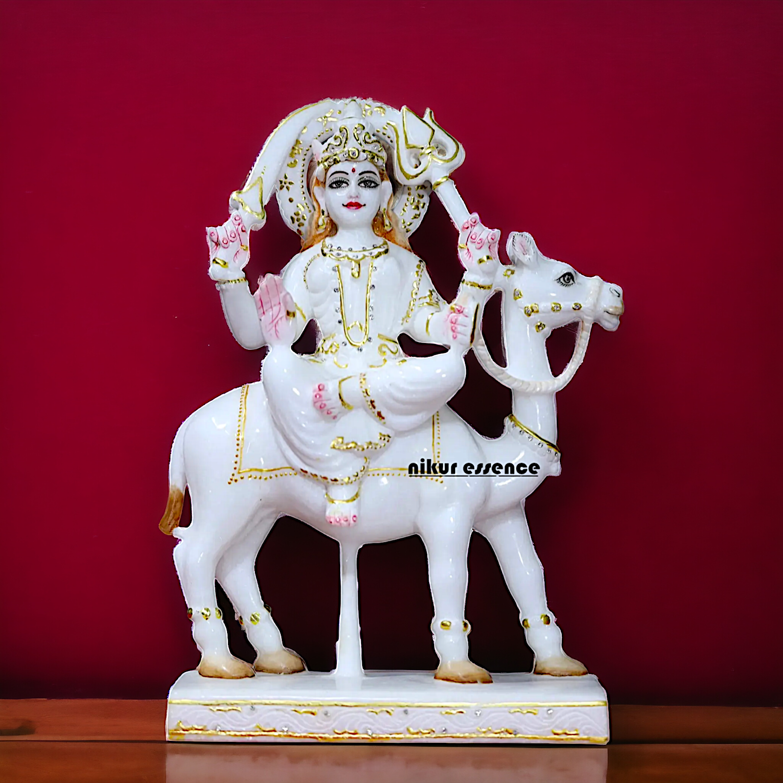 Chaturbhuj pure Marble idol - 15 inches