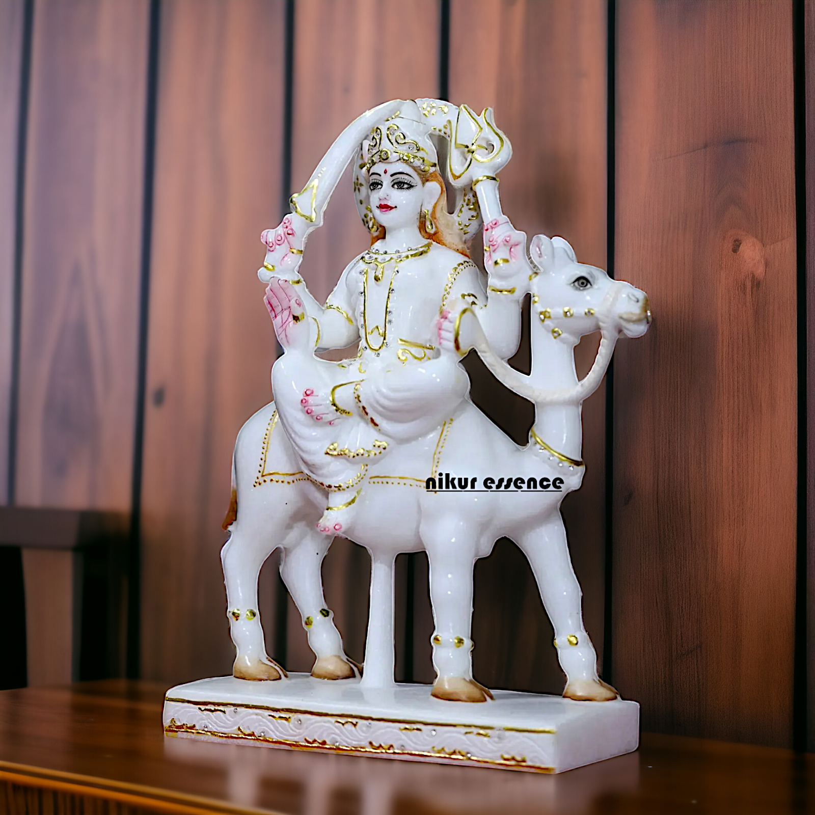 Chaturbhuj pure Marble idol - 15 inches