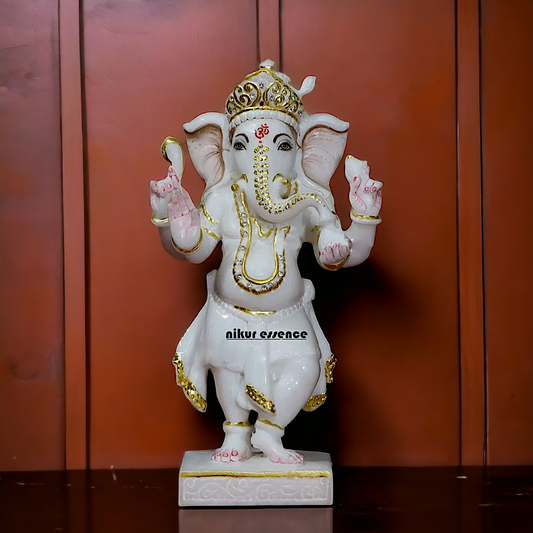 Ganesha Ganpati standing Marble idol - 12 inches