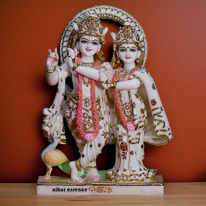 Radha Rani krishna Playing Flute standing Marble idol - 2 Feet