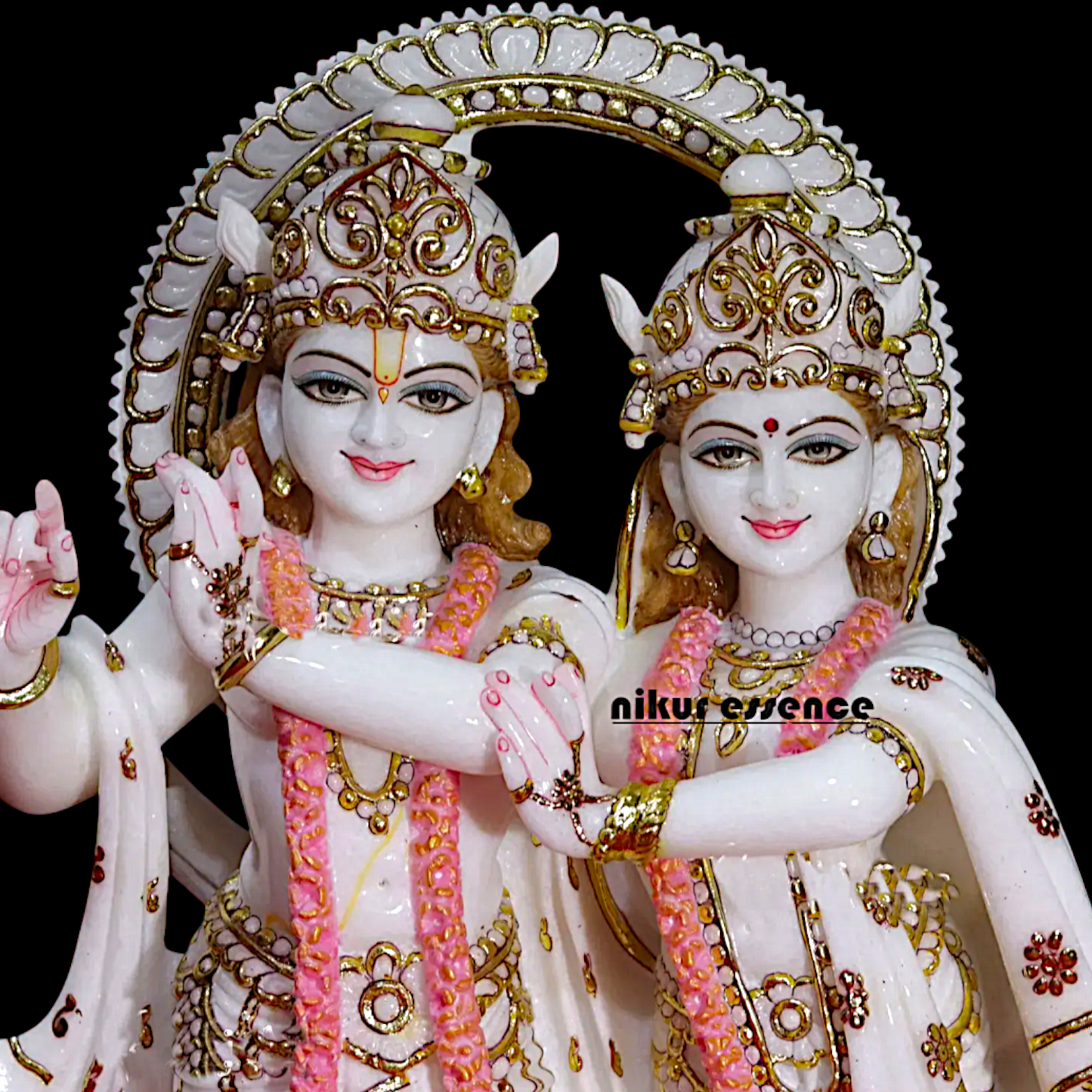 Radha Rani krishna Playing Flute standing Marble idol - 2 Feet