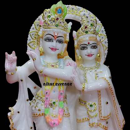 Marble Radha maa krishna idol - 12 Inches